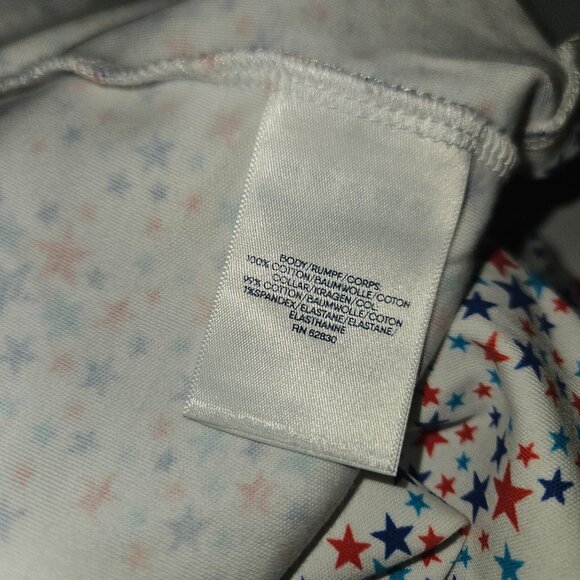 Lands' End Women's Polo Shirt Medium 10-12 Red White Blue Stars Patriotic 4th - Picture 9 of 12